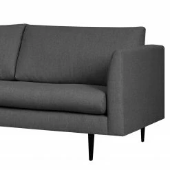 Loftscape Ecksofa Kayena - Flachgewebe - Webstoff Inas: Dunkelgrau - Longchair davorstehend links - Schwarz -Wohnzimmermöbel boutique en ligne 1000363722 220831 060 DETAILS P000000001000363722