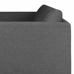 Loftscape Ecksofa Kayena - Flachgewebe - Webstoff Inas: Dunkelgrau - Longchair davorstehend links - Schwarz -Wohnzimmermöbel boutique en ligne 1000363722 220831 090 DETAILS P000000001000363722