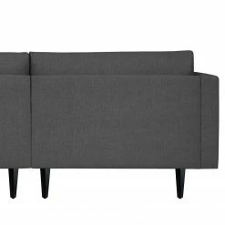 Loftscape Ecksofa Kayena - Flachgewebe - Webstoff Inas: Dunkelgrau - Longchair davorstehend links - Schwarz -Wohnzimmermöbel boutique en ligne 1000363722 220831 100 DETAILS P000000001000363722