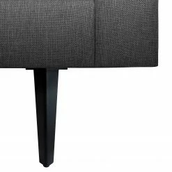 Loftscape Ecksofa Kayena - Flachgewebe - Webstoff Inas: Dunkelgrau - Longchair davorstehend links - Schwarz -Wohnzimmermöbel boutique en ligne 1000363722 220831 110 DETAILS P000000001000363722