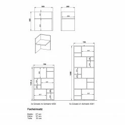 Germania Aktenregal GW-Pasadena II - Graphit / Weiß - Höhe: 196 cm 15 Germania Aktenregal GW-Pasadena II - Graphit / Weiß - Höhe: 196 cm -Wohnzimmermöbel boutique en ligne 1000363843 220722 501 SKETCH DETAILS P000000001000363843 sketch