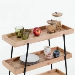 Red Living Regal Beitbridge I - Akazie massiv / Metall - Akazie / Schwarz -Wohnzimmermöbel boutique en ligne 1000363959 220714 040 DETAILS P000000001000363959