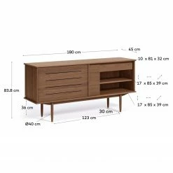 Naturoo Sideboard Chipata - Walnuss teilmassiv -Wohnzimmermöbel boutique en ligne 1000363971 220714 500 SKETCH DETAILS P000000001000363971 sketch