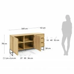 Red Living Sideboard Tabora - Echtholzfurnier - Eiche -Wohnzimmermöbel boutique en ligne 1000363989 220714 500 SKETCH DETAILS P000000001000363989 sketch