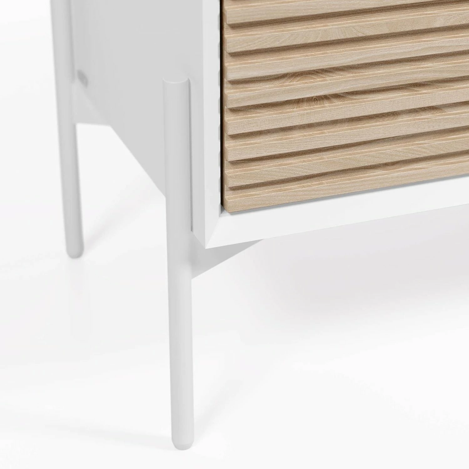 Norrwood Sideboard Maredale II - Esche teilmassiv - Esche / Weiß 5 Norrwood Sideboard Maredale II - Esche teilmassiv - Esche / Weiß – Bild 5