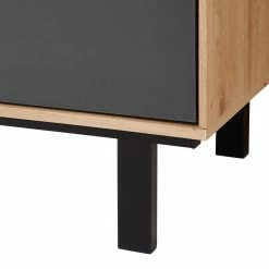 Fashion For Home Schuhkommode Leox - Inkl. Beleuchtung - Graphit / Eiche Artisan Dekor -Wohnzimmermöbel boutique en ligne 1000364253 220719 045 DETAILS P000000001000364253