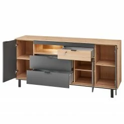 Fashion For Home Sideboard Leox - Inkl. Beleuchtung - Graphit / Eiche Artisan Dekor 7 Fashion For Home Sideboard Leox - Inkl. Beleuchtung - Graphit / Eiche Artisan Dekor -Wohnzimmermöbel boutique en ligne 1000364263 220719 040 DETAILS P000000001000364263