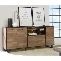 Red Living Sideboard Trylith I - Eiche Rustikal Dekor / Schwarz -Wohnzimmermöbel boutique en ligne 1000364622 220719 021 MOOD DETAILS P000000001000364622 mood