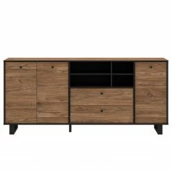 Red Living Sideboard Trylith I - Eiche Rustikal Dekor / Schwarz -Wohnzimmermöbel boutique en ligne 1000364622 220719 030 DETAILS P000000001000364622