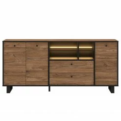 Red Living Sideboard Trylith I - Eiche Rustikal Dekor / Schwarz -Wohnzimmermöbel boutique en ligne 1000364622 220719 045 DETAILS P000000001000364622