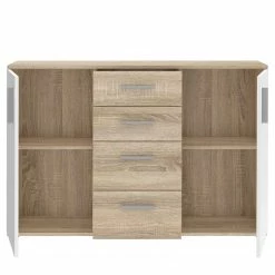 Loftscape Kommode Kiltealy II - Weiß / Eiche Sonoma Dekor -Wohnzimmermöbel boutique en ligne 1000364871 220722 032 DETAILS P000000001000364871