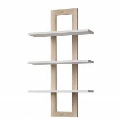 Loftscape Wandregal Thurles - Eiche Sonoma Dekor / Weiß