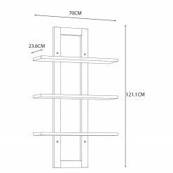 Loftscape Wandregal Thurles - Eiche Sonoma Dekor / Weiß -Wohnzimmermöbel boutique en ligne 1000364875 220722 500 SKETCH DETAILS P000000001000364875 sketch