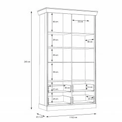 Ridgevalley Vitrinenschrank Boolamore II - Eiche Dekor -Wohnzimmermöbel boutique en ligne 1000364890 220722 501 SKETCH DETAILS P000000001000364890 sketch