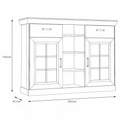 Ridgevalley Sideboard Boolamore II - Eiche Dekor -Wohnzimmermöbel boutique en ligne 1000364895 220722 500 SKETCH DETAILS P000000001000364895 sketch