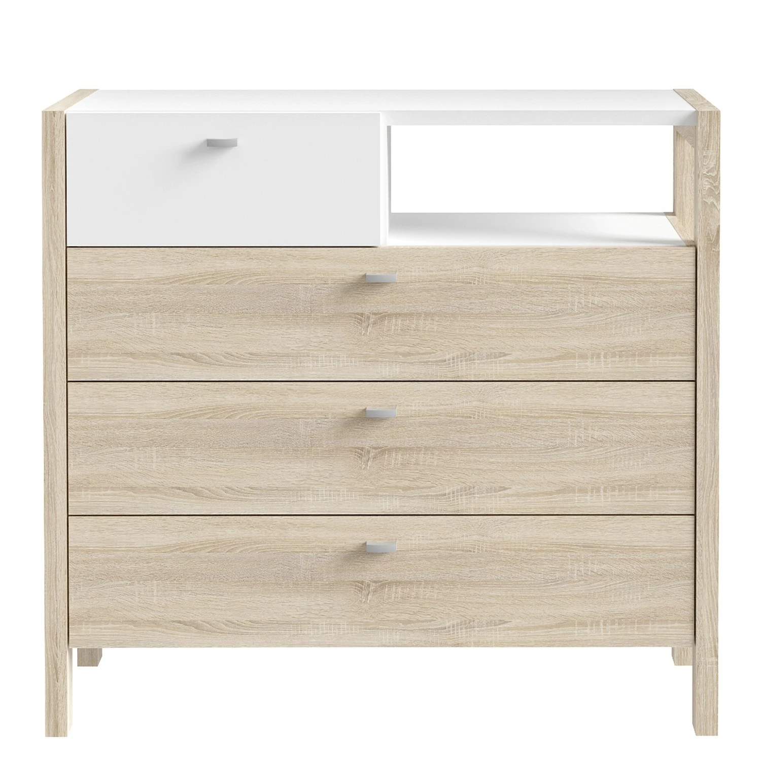 Loftscape Kommode Thurles II - Eiche Sonoma Dekor / Weiß 3 Loftscape Kommode Thurles II - Eiche Sonoma Dekor / Weiß – Bild 3