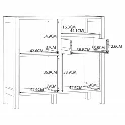 Loftscape Kommode Thurles I - Eiche Sonoma Dekor / Weiß -Wohnzimmermöbel boutique en ligne 1000364904 220722 501 SKETCH DETAILS P000000001000364904 sketch