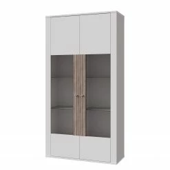 Loftscape Vitrinenschrank Millquarter - Weiß / Eiche Hell Dekor -Wohnzimmermöbel boutique en ligne 1000364906 220722 033 DETAILS P000000001000364906