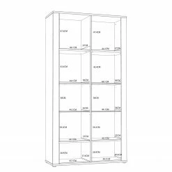 Loftscape Vitrinenschrank Millquarter - Weiß / Eiche Hell Dekor -Wohnzimmermöbel boutique en ligne 1000364906 220722 501 SKETCH DETAILS P000000001000364906 sketch