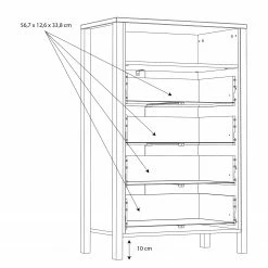 Red Living Kommode Kasala III - Eiche Riviera Dekor / Schwarz -Wohnzimmermöbel boutique en ligne 1000364907 220722 501 SKETCH DETAILS P000000001000364907 sketch