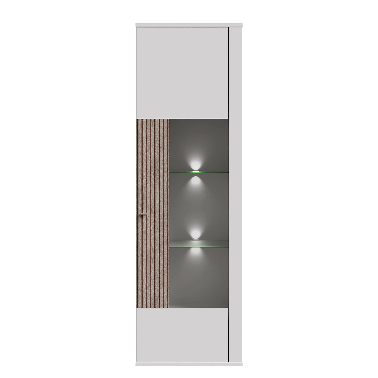 Loftscape Standvitrine Millquarter - Weiß / Eiche Hell Dekor 4 Loftscape Standvitrine Millquarter - Weiß / Eiche Hell Dekor – Bild 4