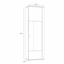 Loftscape Standvitrine Millquarter - Weiß / Eiche Hell Dekor 18 Loftscape Standvitrine Millquarter - Weiß / Eiche Hell Dekor -Wohnzimmermöbel boutique en ligne 1000364912 220722 500 SKETCH DETAILS P000000001000364912 sketch