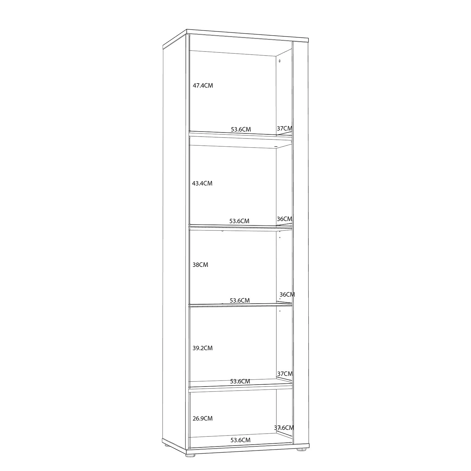 Loftscape Standvitrine Millquarter - Weiß / Eiche Hell Dekor 10 Loftscape Standvitrine Millquarter - Weiß / Eiche Hell Dekor – Bild 10