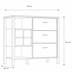 Red Living Kommode Kasala I - Eiche Riviera Dekor / Schwarz -Wohnzimmermöbel boutique en ligne 1000364913 220722 500 SKETCH DETAILS P000000001000364913 sketch