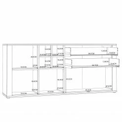 Loftscape Sideboard Millquarter - Weiß / Eiche Hell Dekor -Wohnzimmermöbel boutique en ligne 1000364914 220722 501 SKETCH DETAILS P000000001000364914 sketch