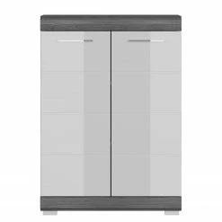 Loftscape Kommode Sarai I - Hochglanz Weiß / Eiche Grau Dekor -Wohnzimmermöbel boutique en ligne 1000365253 220728 030 DETAILS P000000001000365253