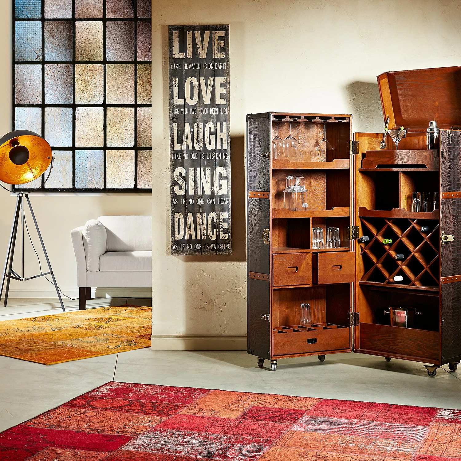 Butlers Kofferbar HEMINGWAY - Anilinleder / Esche massiv - Dunkelbraun 2 Butlers Kofferbar HEMINGWAY - Anilinleder / Esche massiv - Dunkelbraun – Bild 2