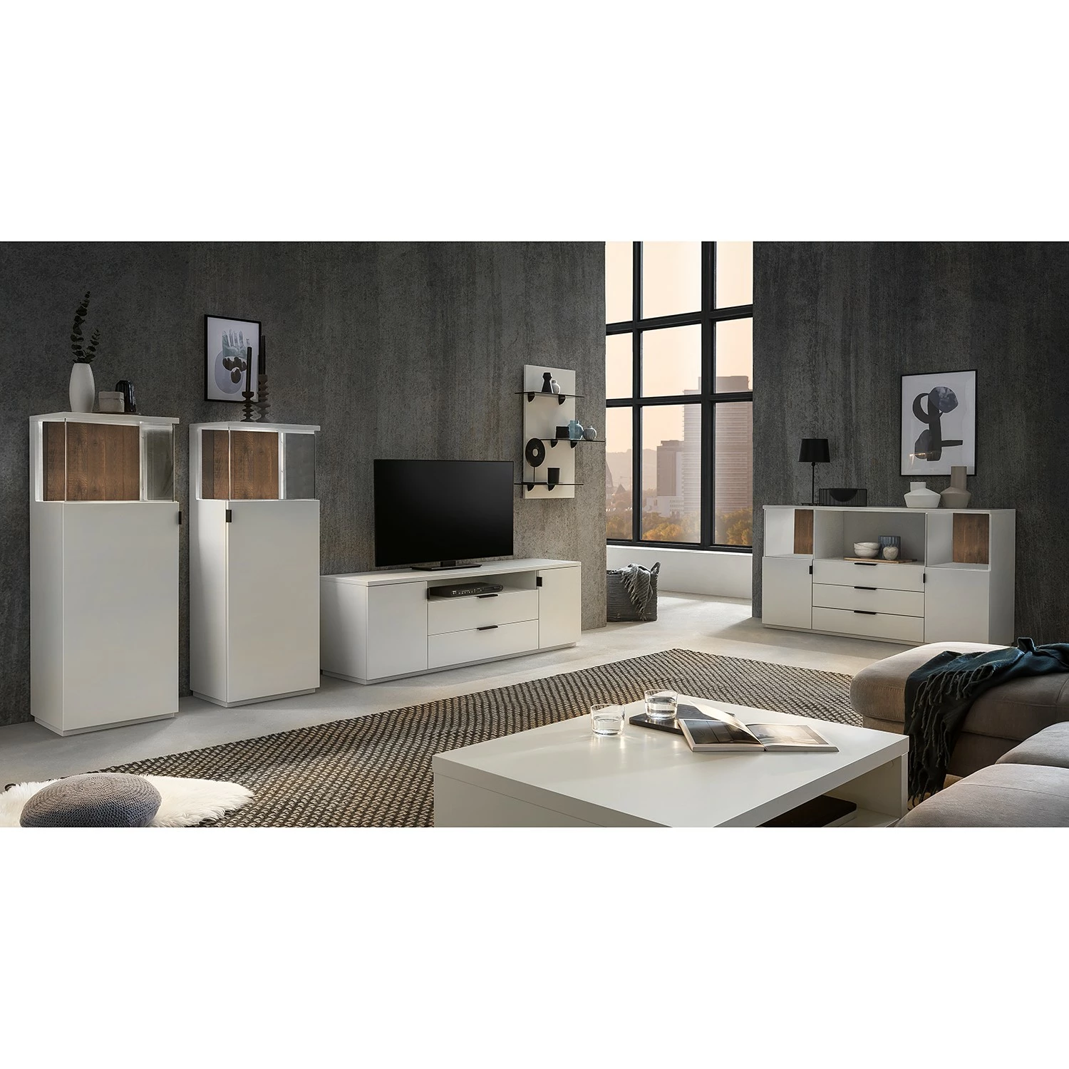 Loftscape Highboard Belo - Weiß - Türanschlag links 2 Loftscape Highboard Belo - Weiß - Türanschlag links – Bild 2