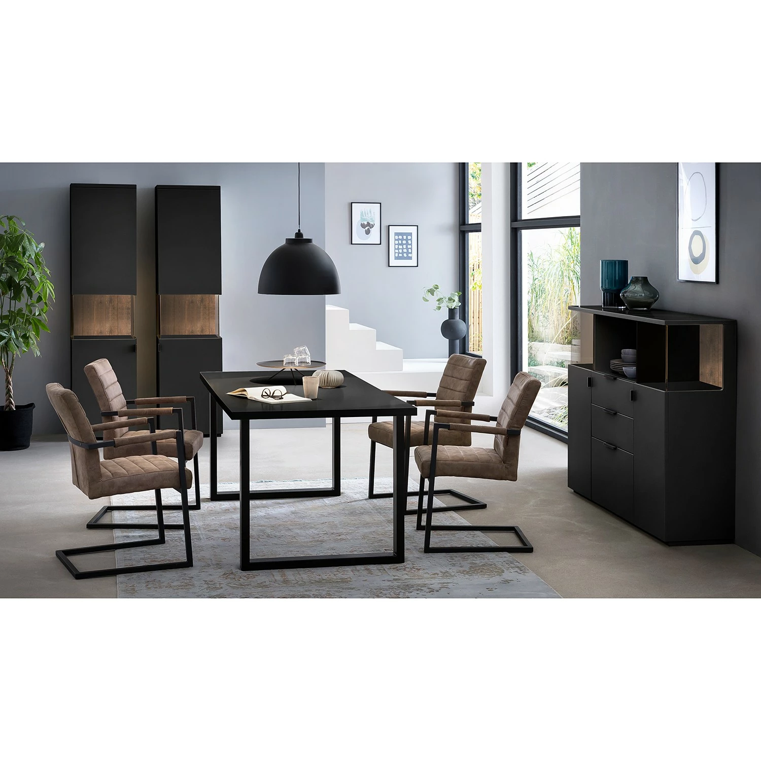 Loftscape Standvitrine Belo - Anthrazit - Türanschlag links 2 Loftscape Standvitrine Belo - Anthrazit - Türanschlag links – Bild 2