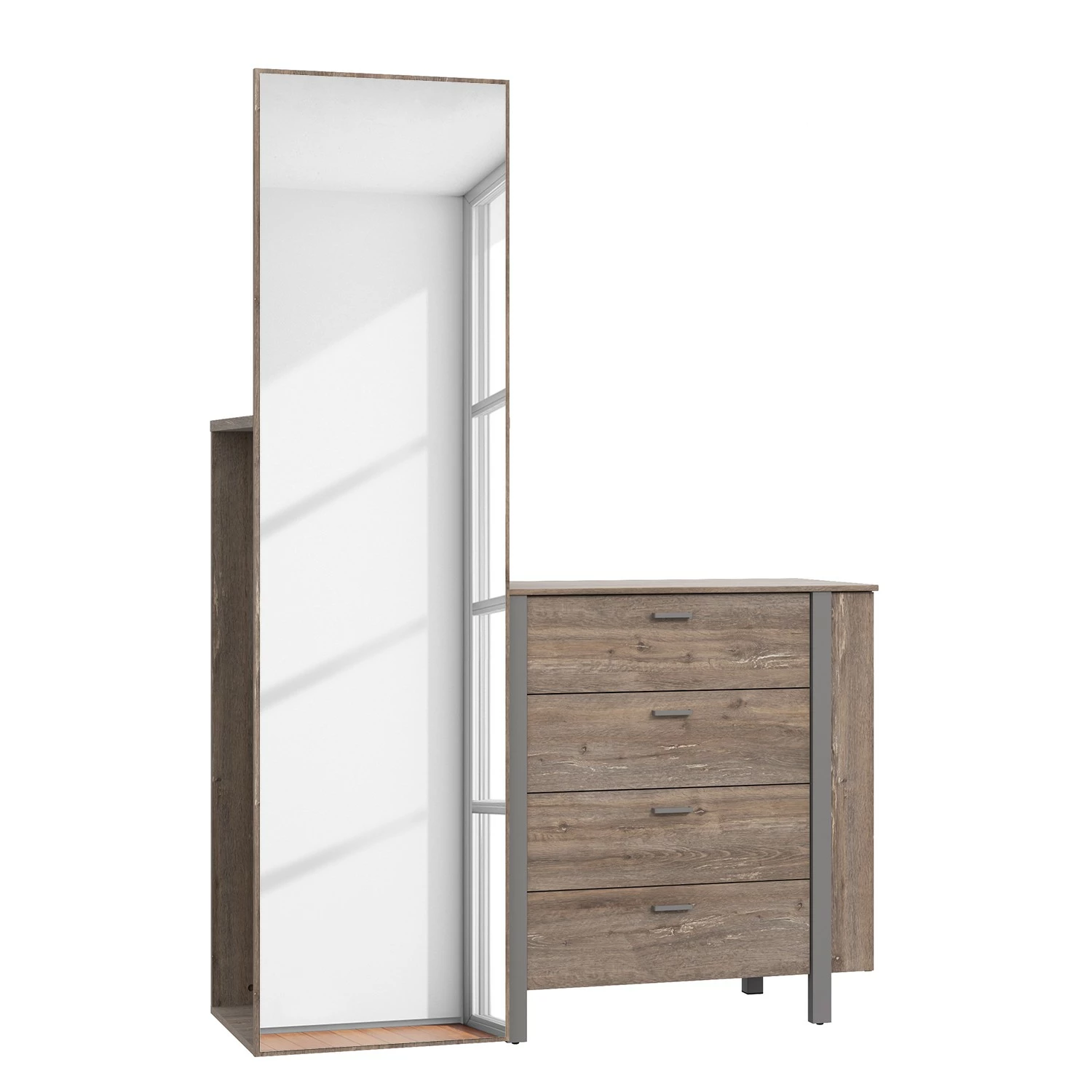 Loftscape Kommode Samtoge II - Amberg Eiche Dekor / Uni Wolfram Grau 1 Loftscape Kommode Samtoge II - Amberg Eiche Dekor / Uni Wolfram Grau