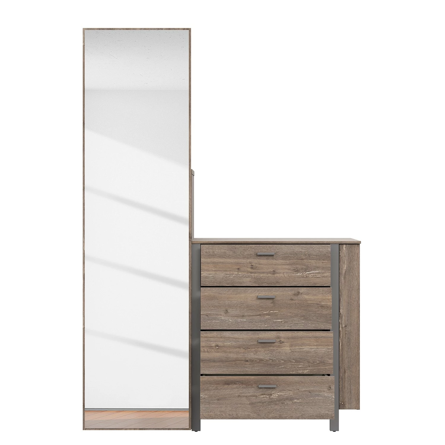 Loftscape Kommode Samtoge II - Amberg Eiche Dekor / Uni Wolfram Grau 5 Loftscape Kommode Samtoge II - Amberg Eiche Dekor / Uni Wolfram Grau – Bild 5