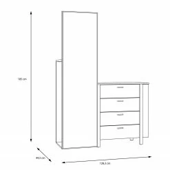 Loftscape Kommode Samtoge II - Amberg Eiche Dekor / Uni Wolfram Grau 16 Loftscape Kommode Samtoge II - Amberg Eiche Dekor / Uni Wolfram Grau -Wohnzimmermöbel boutique en ligne 1000365833 220909 500 SKETCH DETAILS P000000001000365833 sketch