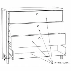 Loftscape Kommode Riecce - Schneeeiche Dekor / Grau -Wohnzimmermöbel boutique en ligne 1000365839 220909 501 SKETCH DETAILS P000000001000365839 sketch