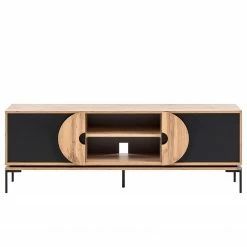 Schildmeyer TV-Lowboard Looks - Schwarz / Eiche Dekor -Wohnzimmermöbel boutique en ligne 1000366037 220809 030 DETAILS P000000001000366037