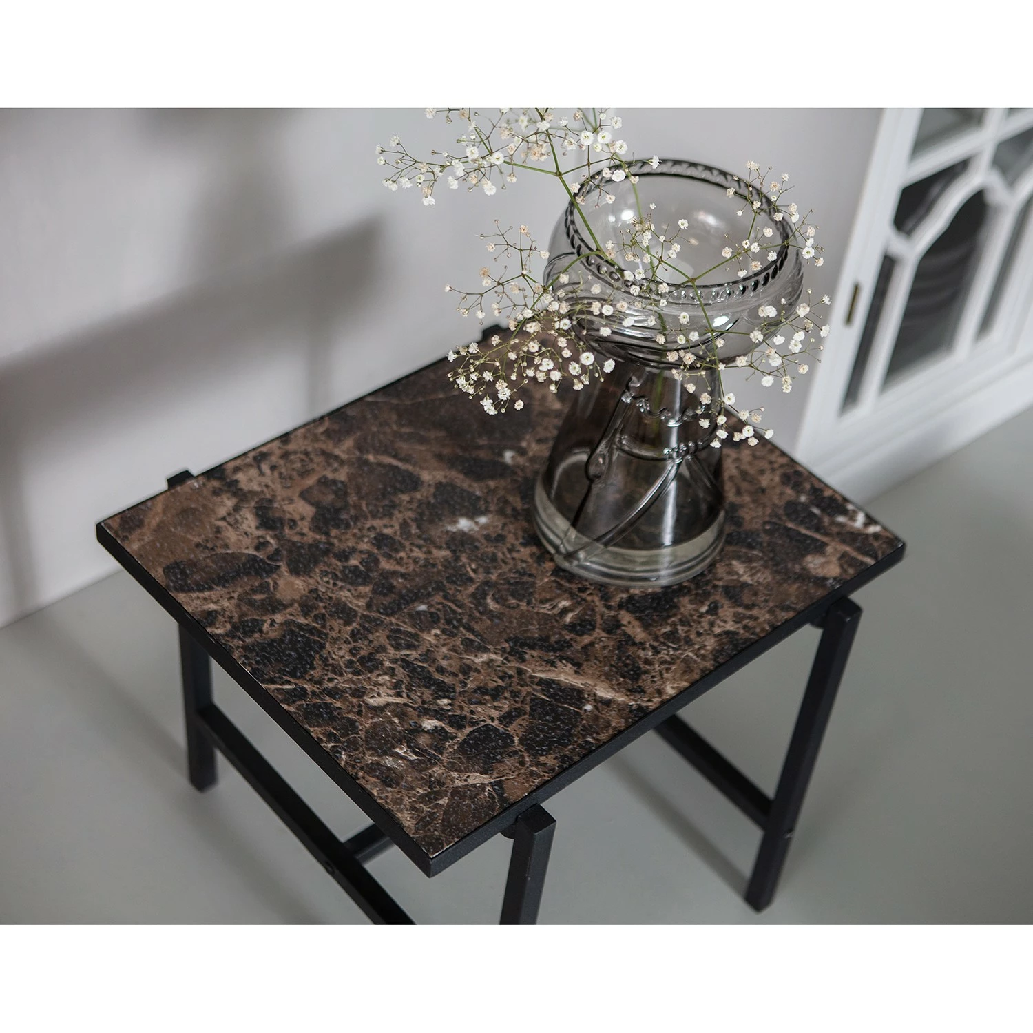 Red Living Beistelltisch Bowes - Marmor Braun Dekor / Schwarz 3 Red Living Beistelltisch Bowes - Marmor Braun Dekor / Schwarz – Bild 3