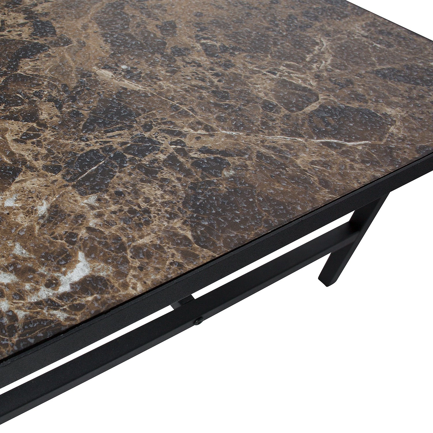 Red Living Beistelltisch Bowes - Marmor Braun Dekor / Schwarz 8 Red Living Beistelltisch Bowes - Marmor Braun Dekor / Schwarz – Bild 8