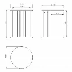 Temahome Beistelltisch Nora - Echtholzfurnier - Nussbaum -Wohnzimmermöbel boutique en ligne 1000366651 220906 501 SKETCH DETAILS P000000001000366651 sketch