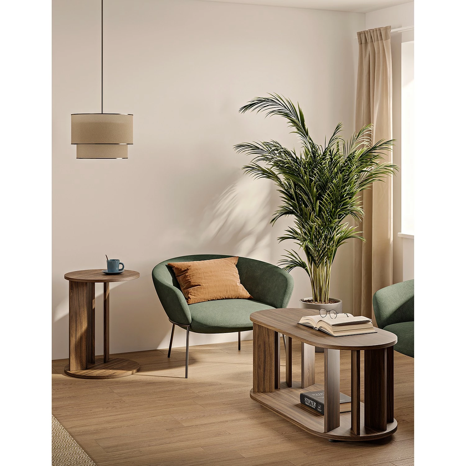 Temahome Couchtisch Nora - Echtholzfurnier - Nussbaum 3 Temahome Couchtisch Nora - Echtholzfurnier - Nussbaum – Bild 3