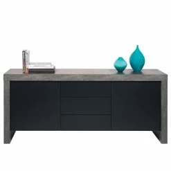 Temahome Sideboard Kobe I - Schwarz / Beton Dekor -Wohnzimmermöbel boutique en ligne 1000366655 220906 060 DETAILS P000000001000366655