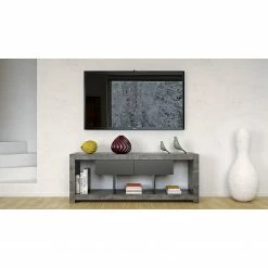 Temahome TV-Lowboard Nara - Beton Dekor / Schwarz -Wohnzimmermöbel boutique en ligne 1000366700 220906 024 MOOD DETAILS P000000001000366700 mood