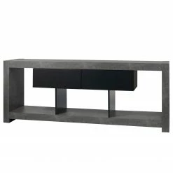 Temahome TV-Lowboard Nara - Beton Dekor / Schwarz -Wohnzimmermöbel boutique en ligne 1000366700 220906 030 DETAILS P000000001000366700