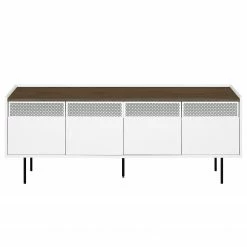 Temahome TV-Lowboard Radio - Echtholzfurnier - Weiß / Walnuss 12 Temahome TV-Lowboard Radio - Echtholzfurnier - Weiß / Walnuss -Wohnzimmermöbel boutique en ligne 1000366713 220906 040 DETAILS P000000001000366713