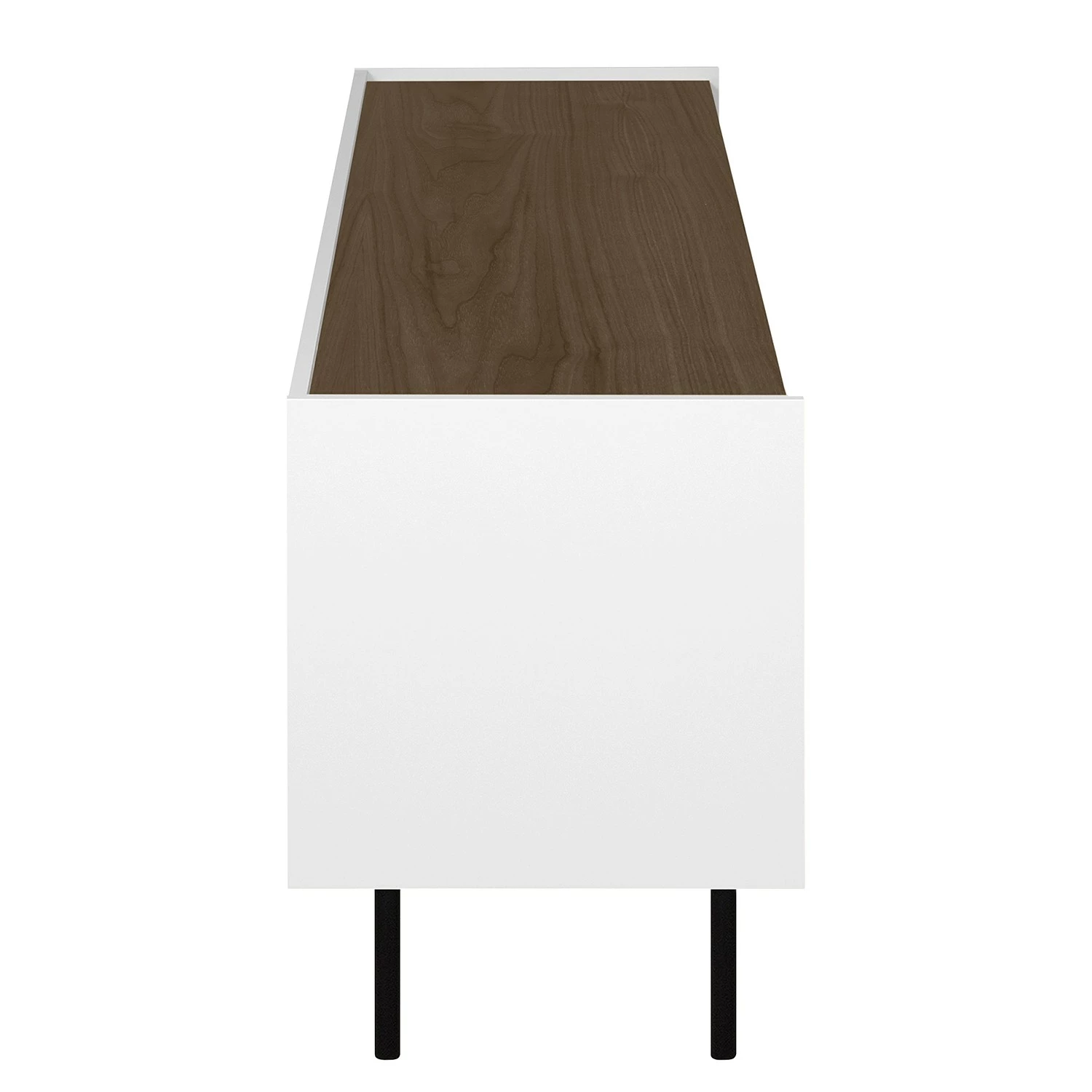 Temahome TV-Lowboard Radio - Echtholzfurnier - Weiß / Walnuss 5 Temahome TV-Lowboard Radio - Echtholzfurnier - Weiß / Walnuss – Bild 5