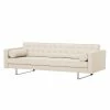 Fredriks Sofa Chelsea (3-Sitzer) Echtleder - Echtleder Gad: Creme - Kufen