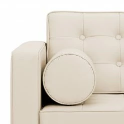 Fredriks Sofa Chelsea (3-Sitzer) Echtleder - Echtleder Gad: Creme - Kufen -Wohnzimmermöbel boutique en ligne 3 sitzer sofa chelsea leder creme kufen 3805100