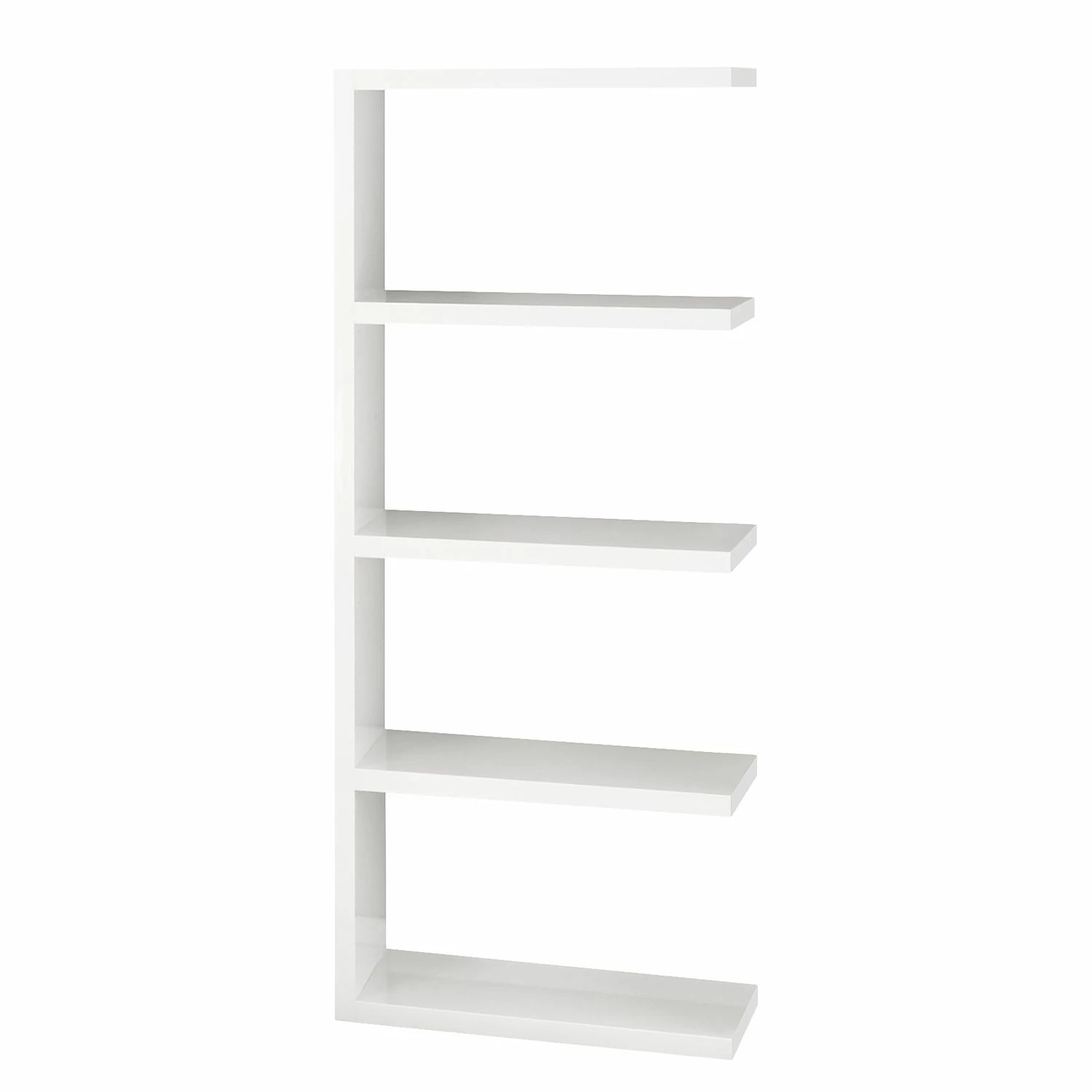 Fredriks Anbauregal Concept II - Hochglanz Weiß 1 Fredriks Anbauregal Concept II - Hochglanz Weiß